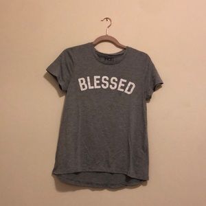 BLESSED grey tee